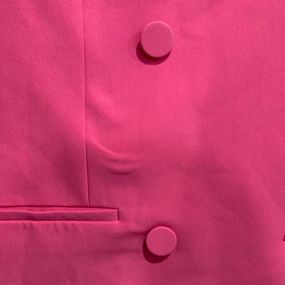 Express Vibrant Pink Double-Breasted Blazer - Picture 3 of 4